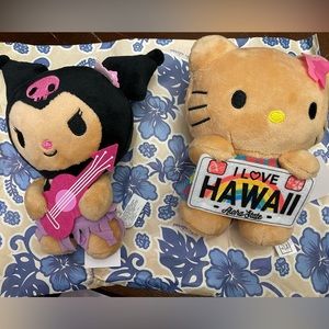 Two Small Hello Kitty Stuffed Animals